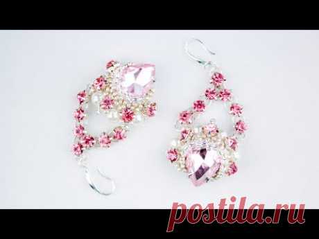 Серьги со стразами в цапах(Часть 2/2)