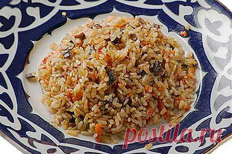 Для тех, кто постится Плов с грибами и маслинами.