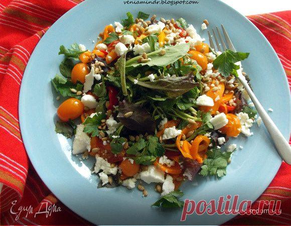 Салат с запеченным сладким перцем, томатами и фетой рецепт 👌 с фото пошаговый | Едим Дома кулинарные рецепты от Юлии Высоцкой