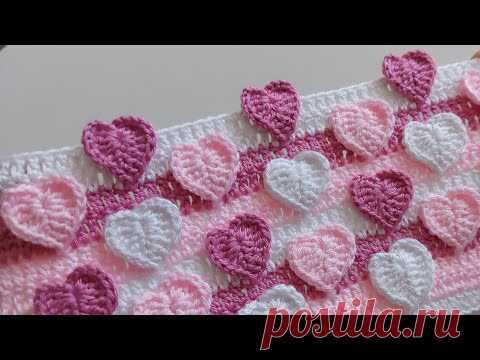 😍 EASY CROCHET SUPER HEART KNİTTİNG 💕💕💕 .. TIĞ İŞİ KALPLİ BATTANİYE ŞAL YELEK ÖRGÜ MODELİ 💕💕