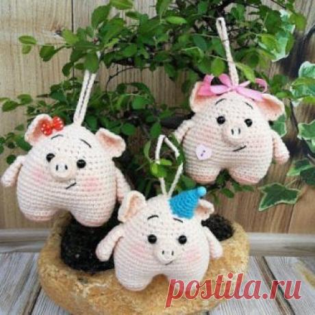 1000 схем амигуруми на русском: Свинки Миники крючком
