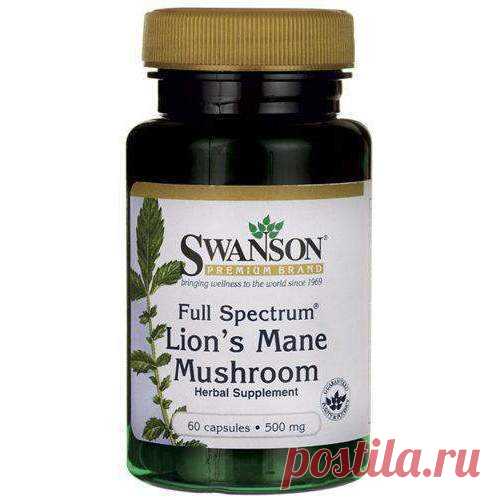 SWANSON Full Spectrum Lion's Mane mushroom (Hericium erinaceus) 500mg x 60 capsules