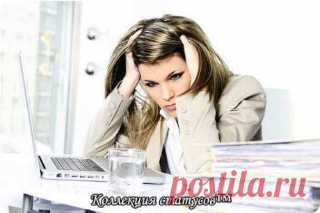 Моя работа -это такое место,где утро начинается с ароматного кофе, продолжается криками и заканчивается дергающимся глазом и желанием убивать..
