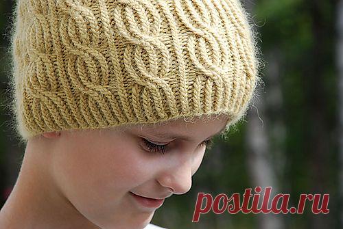 Шапка спицами "Lina" | Мои Петельки