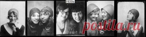 Изменение женской моды на основе снимков, сделанных девушками в популярных в то время фотобудках (1920-е -1970-е годы). / Модное Настроение