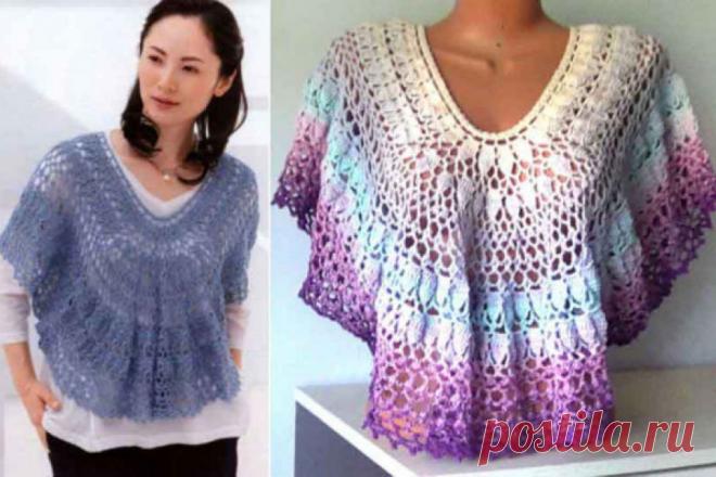 Моя японская кофточка Показываю свой результат после влажно-тепловой обработки. Несмотря на то, что я добавила 2 ряда,  размеры получились на 4 см меньше в каждую сторону.