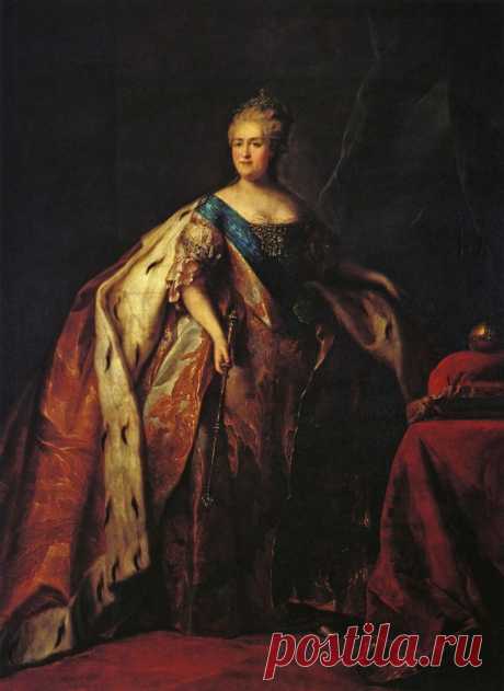 ПОРТРЕТ ИМПЕРАТРИЦЫ ЕКАТЕРИНЫ-2  ХУДОЖНИК-А.С.ДРОЖДИН-1796 г
