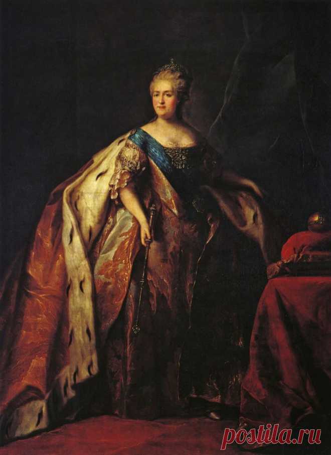 ПОРТРЕТ ИМПЕРАТРИЦЫ ЕКАТЕРИНЫ-2  ХУДОЖНИК-А.С.ДРОЖДИН-1796 г