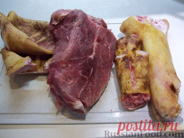 Рецепт: Холодец по-домашнему на RussianFood.com