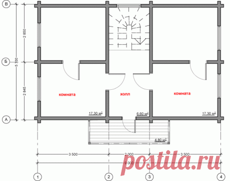 Проект коттеджа №Печки-лавочки - "Дома-Коттеджи.ru-проекты коттеджей” интернет-магазин проектов индивидуальных жилых домов и коттеджей