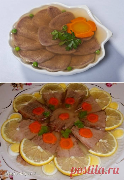 Заливное из свиного языка - рецепт с фото / Простые рецепты