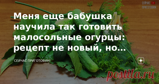 Меня еще бабушка научила так готовить малосольные огурцы: рецепт не новый, но проверенный (утром готовлю, а вечером едим)
