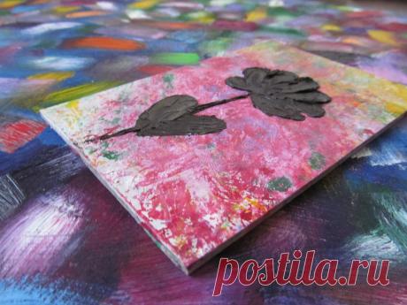 Kleine abstrakte Blume Ölgemälde Original Art Impasto Blume | Etsy