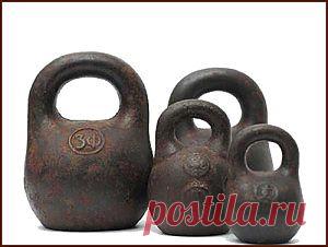 Упражнения с гирей (гирями) Комплекс упражнений в картинках.