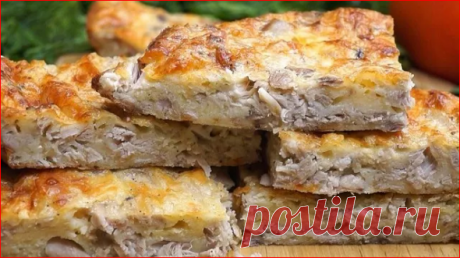 Чудесный пирог "Курник" - много нежного мяса и мало теста. Готовится быстро и просто | Вкусно и полезно | Дзен