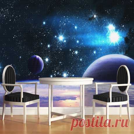 Пользовательские 3D фреска обои современный звездное небо Вселенная природа обои, Ресторан клубы КТВ Бар Декор в гостиную Papel де Parede купить на AliExpress