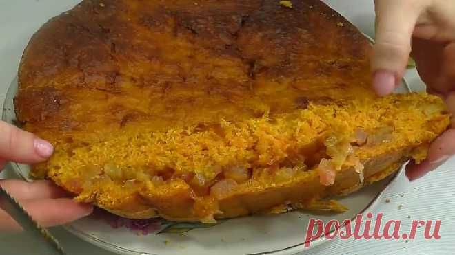 Вкусный осенний пирог из тыквы и яблок