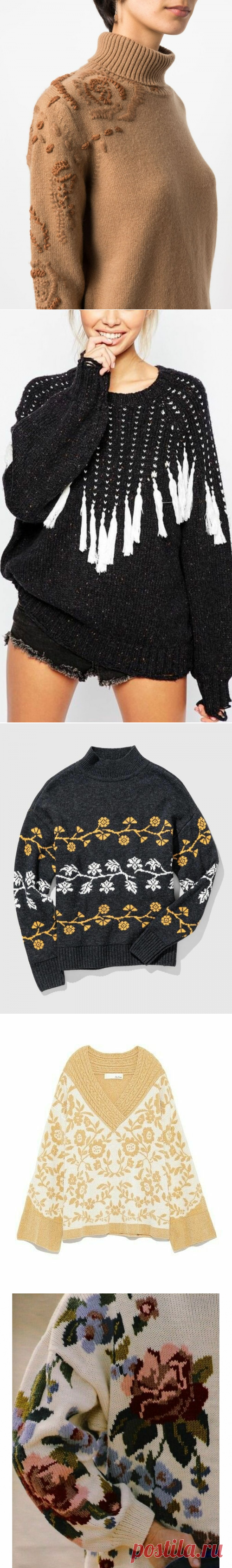 Вышивка на вязаных изделиях. Идеи для вдохновения!!! | Вязание с Irina Bronya | Дзен