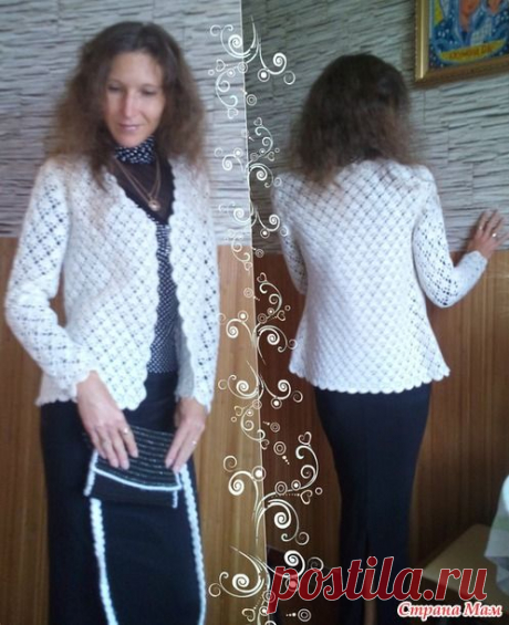 Ажурный жакет &quot;элегантность&quot; - Вязание - Страна Мам