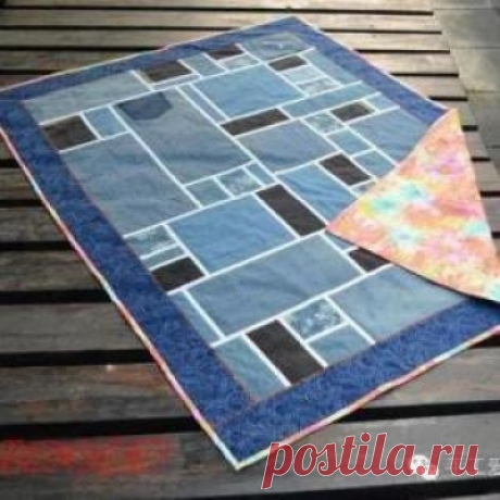 Мастер-класс Плед из старых джинсов на Pro100hobbi