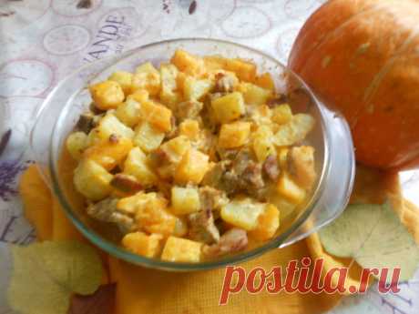 Запеченная тыква с мясом и картофелем – пошаговый рецепт с фотографиями