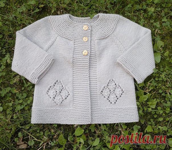 КОФТОЧКА СПИЦАМИ ДЛЯ МАЛЫШКИ. СХЕМА УЗОРА.