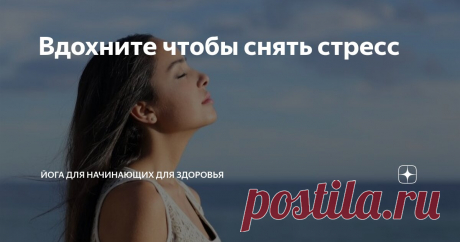 Вдохните чтобы снять стресс Статья автора «Йога для начинающих для здоровья» в Дзене ✍: Вдохните! Когда мы расстроены, напряжены, восторженны, печальны, какой будет ваша первая реакция, чтобы вернуться в нормальное состояние?