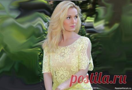 Топ «Лимонный». Мотивы | Женская одежда крючком. Схемы и описание