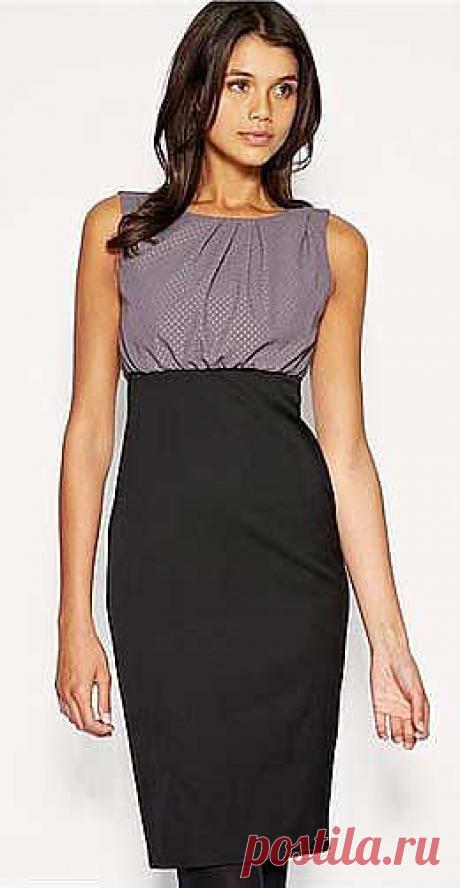 Шьем элегантное платье с завышенной талией.