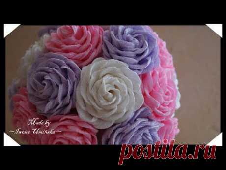 Цветы из гофрированной бумаги