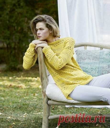 Ажурный пуловер от LANG YARNS - Knitting.Klubok.ru.com