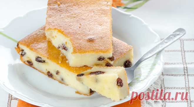 Творожная запеканка с изюмом , пошаговый рецепт с фото