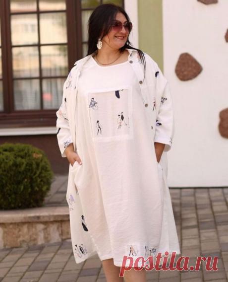 Летние платья размера plus-size, которые обеспечат образу стиль, а женщине комфорт | До и после 50-ти | Дзен