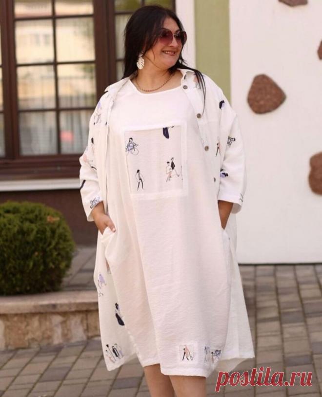 Летние платья размера plus-size, которые обеспечат образу стиль, а женщине комфорт | До и после 50-ти | Дзен