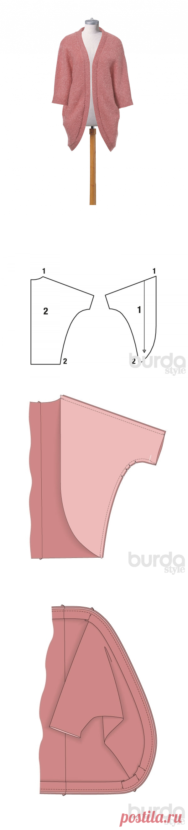Как сшить кардиган — Мастер-классы на BurdaStyle.ru