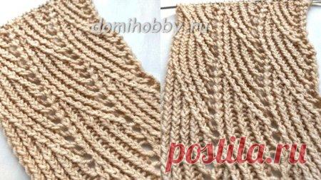 Узор спицами красивой резинки с волнами