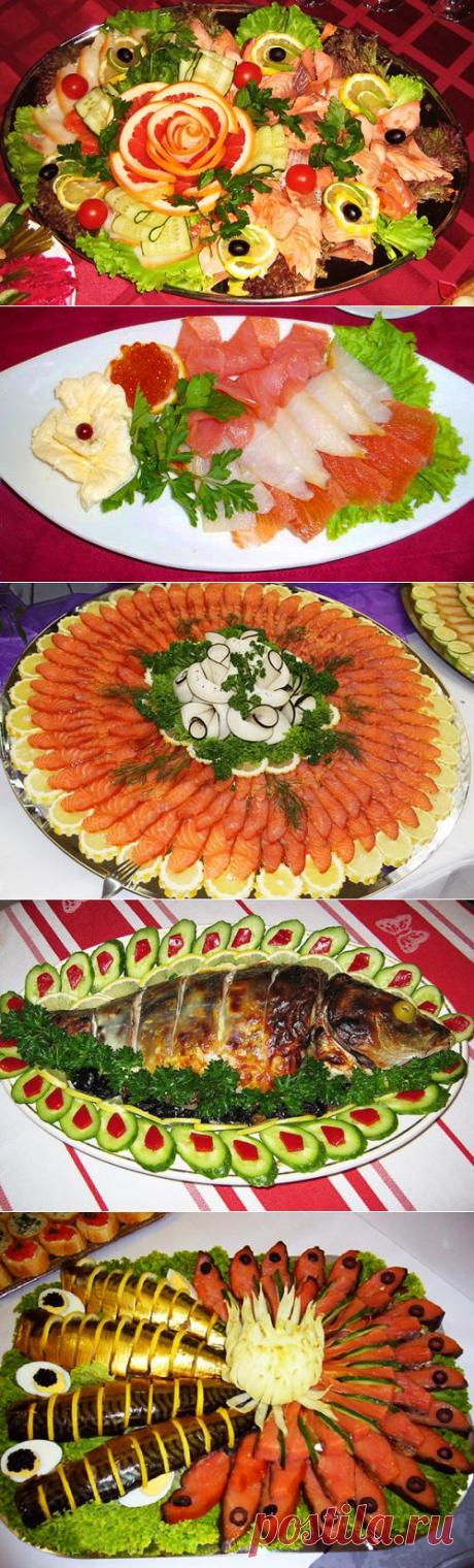УКРАШЕНИЕ БЛЮД-15. Рыбная тарелка - пошаговые фото, рецепты