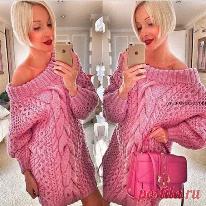 Свитер Рубан - новое веяние в мире моды - описание и схема вязания