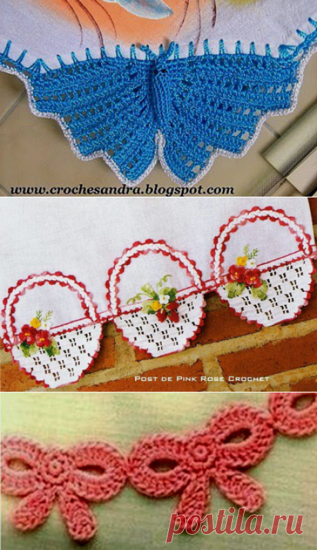 Мастера и умники: Декоративная кайма крючком + схемы № 1