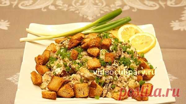 Картофельный салат со шпротами - Видеокулинария.рф - видео-рецепты Бабушки Эммы