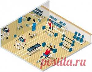 Анатомия спортзала | СПОРТ СПОРТ СПОРТСпортзал — это в среднем 2500 м2 площади, заполненных металлом и огромным количеством зеркал. Приходя сюда, ты тратишь немалые деньги, так пусть же и отдача от занятий будет максимальной. Перед тобой план, который поможет тебе в полной мере использовать возможности спортзала — от его снарядов и тренажеров до сауны. Мы расскажем, как, экономя время и деньги, быстрее сжигать подкожный жир и эффективнее наращивать мышечную массу.