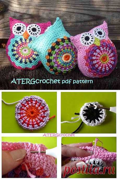 Crochet pattern CUDDLY OWL by ATERGcrochet от ATERGcrochet на Etsy