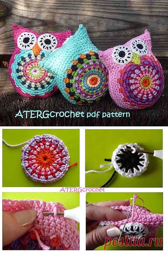 Crochet pattern CUDDLY OWL by ATERGcrochet от ATERGcrochet на Etsy