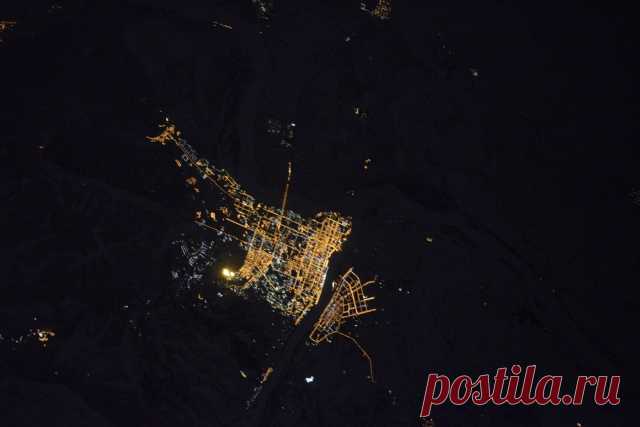Космонавт сфотографировал ночной Благовещенск с борта МКС — Амурская правда