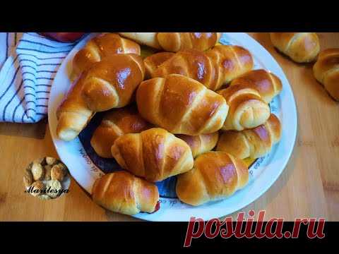 Рогалики с повидлом, сдобное тесто, долго не черствеют! - YouTube