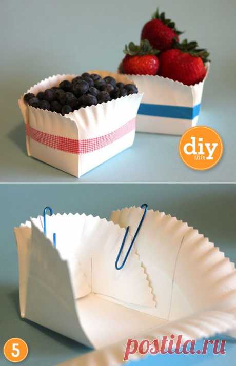 Sarah Hearts - DIY Paper Plate Basket Tutorial