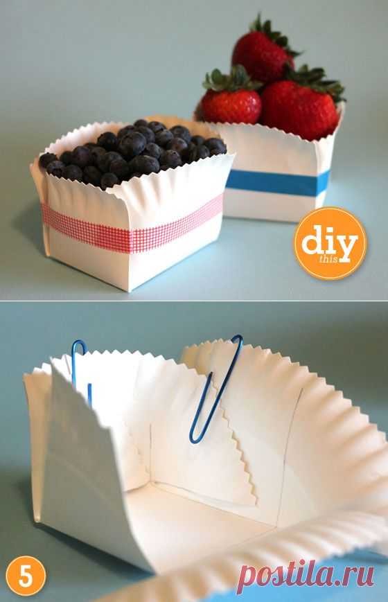 Sarah Hearts - DIY Paper Plate Basket Tutorial