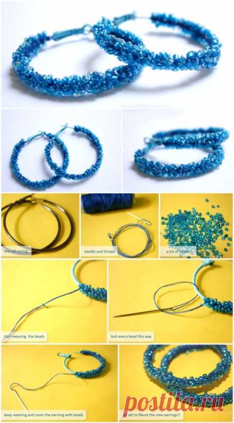 Blue Beads Earrings