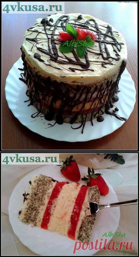 Торт &quot;КЛУБНИЧНЫЙ ПОЦЕЛУЙ&quot; | 4vkusa.ru