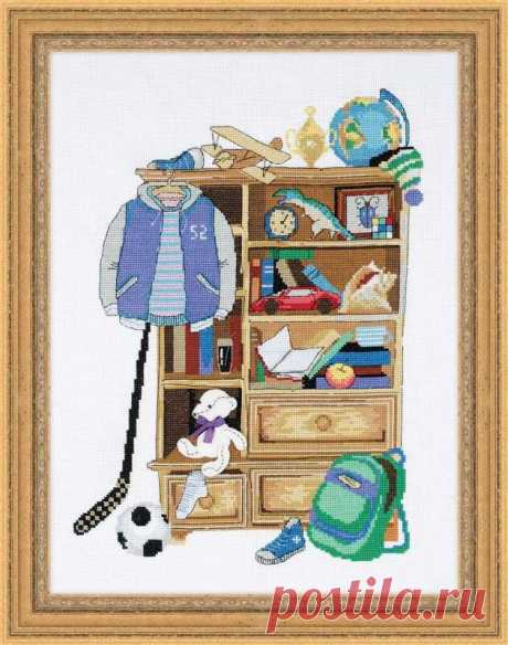 Шкафчик для мальчика арт.1372 Риолис купить в Stitch и Крестик
